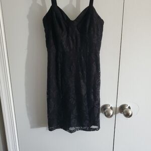 Black Lace Slip Dress